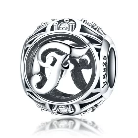 Pandora Style Letter-F Charm - SCC738-F Pandora Style Letter-F Charm - SCC738-F