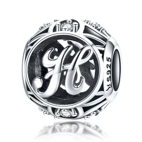 Pandora Style Letter-H Charm - SCC738-H Pandora Style Letter-H Charm - SCC738-H