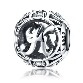 Pandora Style Letter-K Charm - SCC738-K Pandora Style Letter-K Charm - SCC738-K