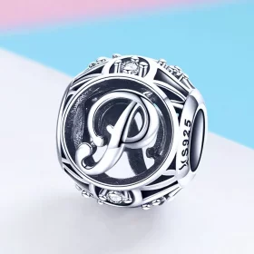 Pandora Style Letter-P Charm - SCC738-P Pandora Style Letter-P Charm - SCC738-P