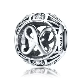 Pandora Style Letter-X Charm - SCC738-X Pandora Style Letter-X Charm - SCC738-X