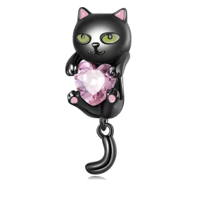 Pandora Style Little Black Cat Charm - SCC2329 Pandora Style Little Black Cat Charm - SCC2329