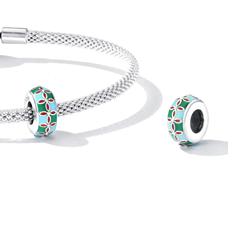 (image for) Pandora Style Lotus Spacer Charm - SCC2258 - View 4