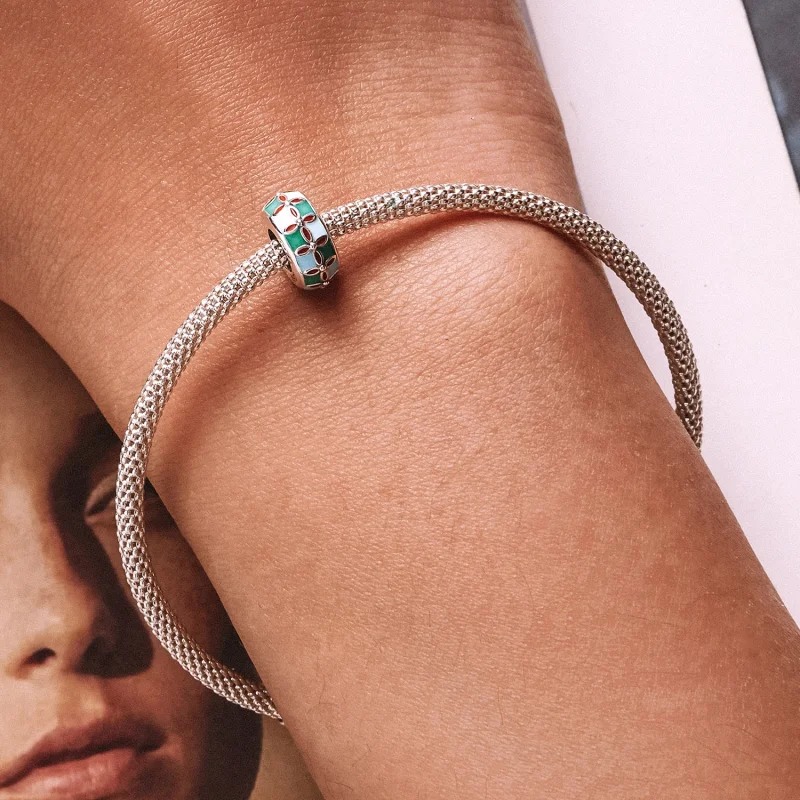 (image for) Pandora Style Lotus Spacer Charm - SCC2258 - View 6