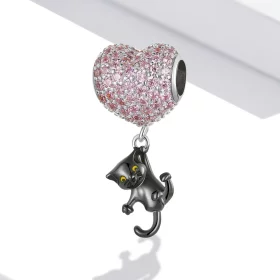 Pandora Style Love Balloon Black Cat Charm - SCC2115 Pandora Style Love Balloon Black Cat Charm - SCC2115