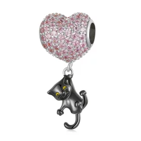 Pandora Style Love Balloon Black Cat Charm - SCC2115 Pandora Style Love Balloon Black Cat Charm - SCC2115