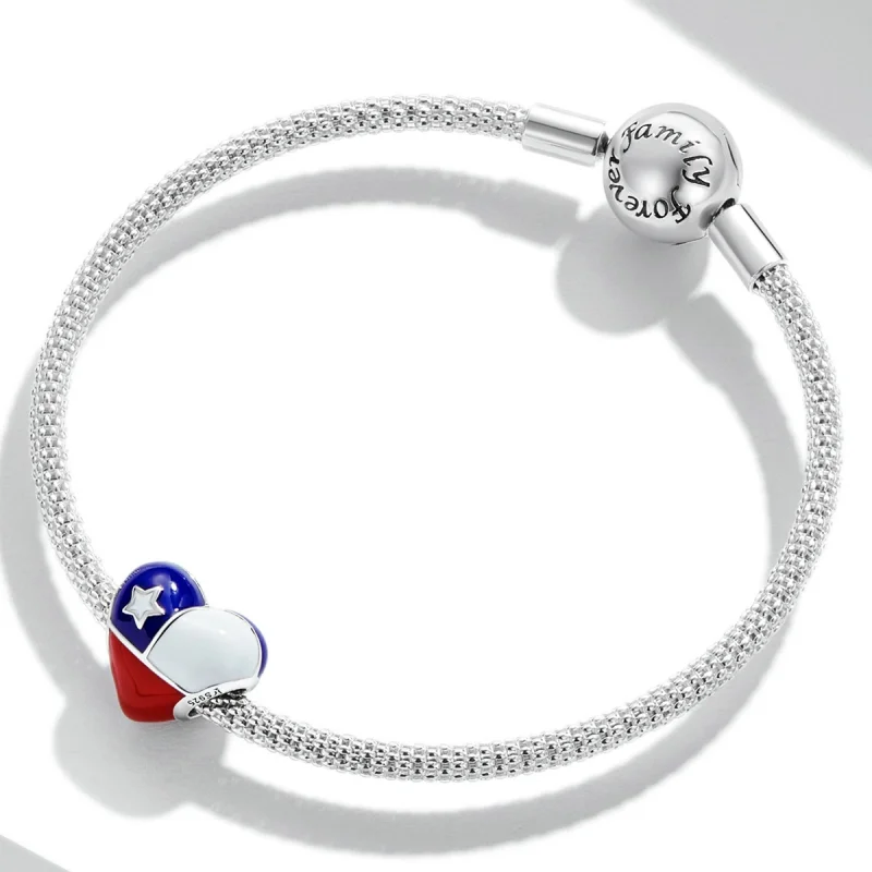 (image for) Pandora Style Love Chile Flag Charm - SCC2110 - View 3