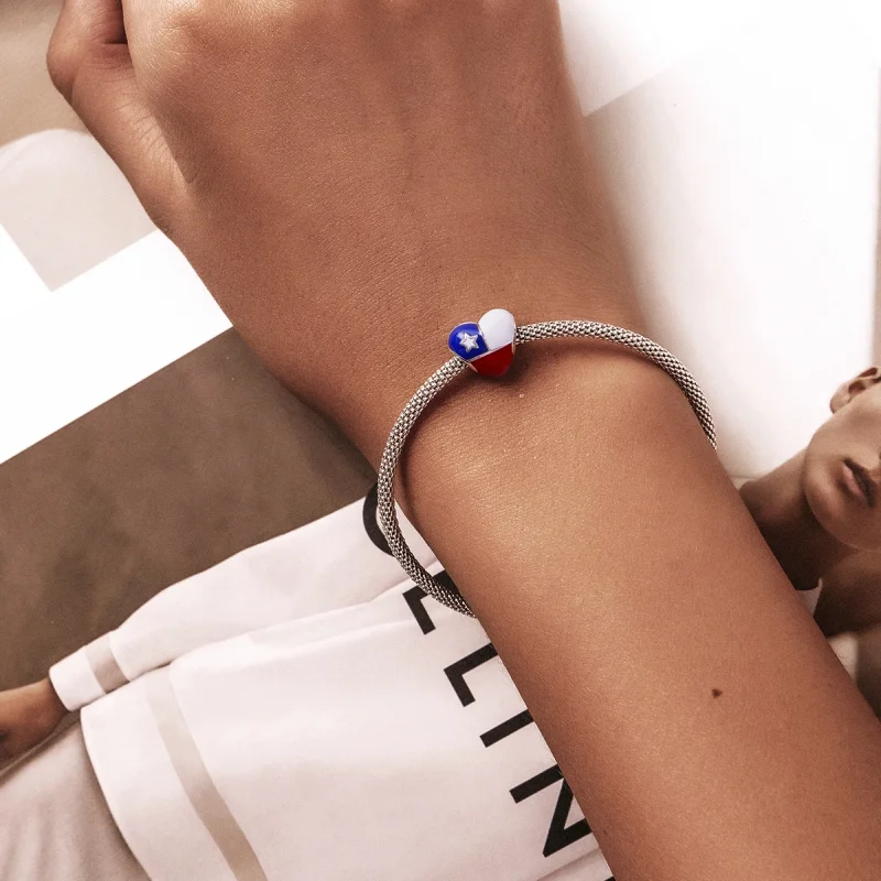 (image for) Pandora Style Love Chile Flag Charm - SCC2110 - View 6