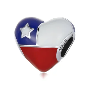 (image for) Pandora Style Love Chile Flag Charm - SCC2110