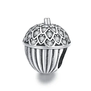 Pandora Style Lucky Pine Cone Charm - BSC337 (image for) Pandora Style Lucky Pine Cone Charm - BSC337
