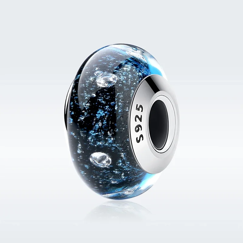 (image for) Pandora Style Midnight Bubbling with Threaded Murano Glass Charm - SCZ028 - Product Image