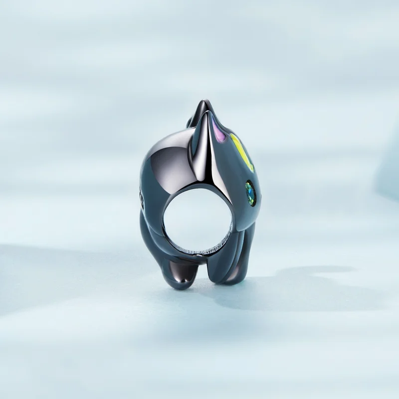 (image for) Pandora Style Moon Cat Charm - SCC2386 - View 3