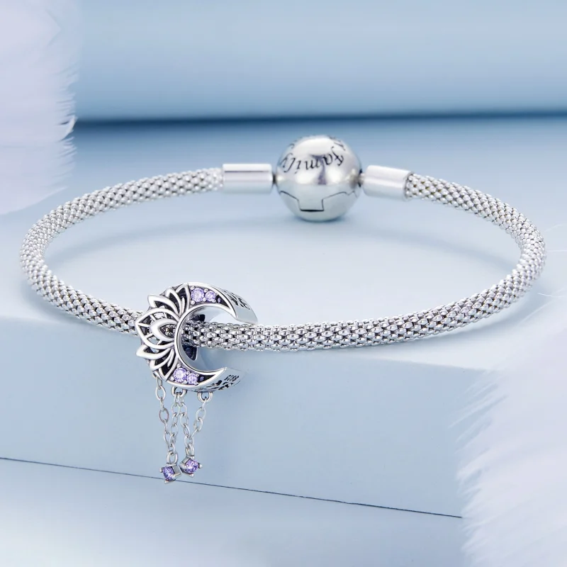 (image for) Pandora Style Moon Tassel Charm - BSC636 - View 3