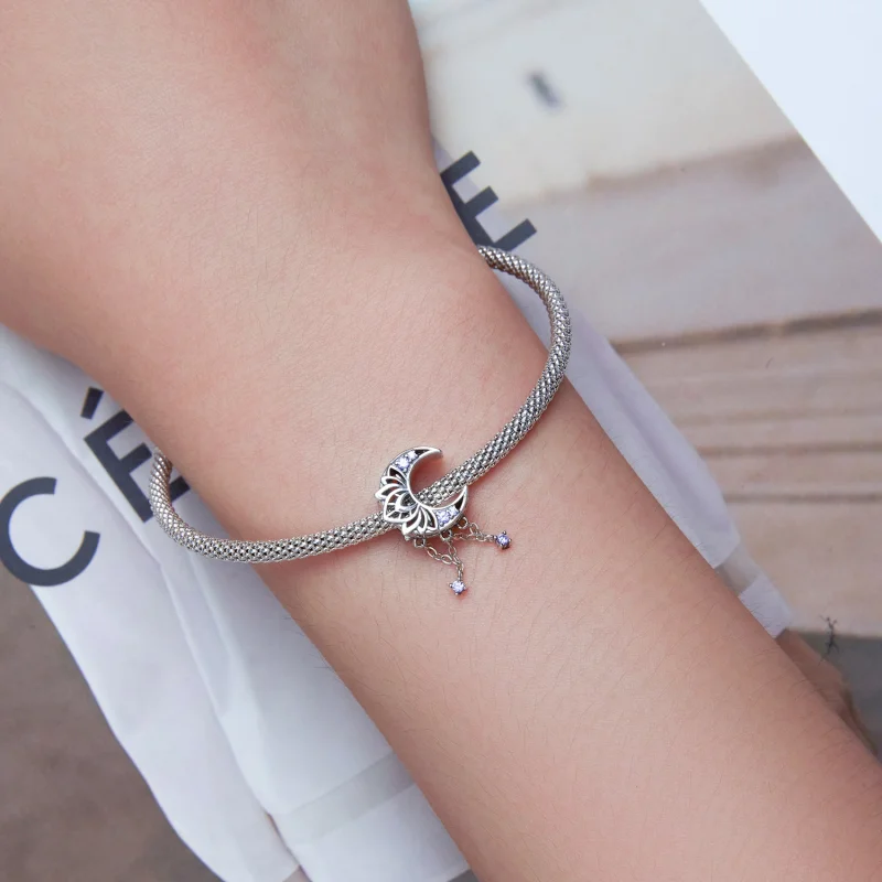 (image for) Pandora Style Moon Tassel Charm - BSC636 - View 5