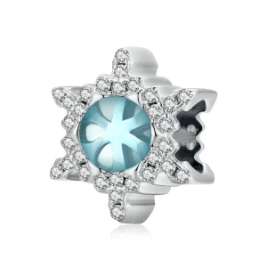 (image for) Pandora Style Moonstone Snowflake Charm - BSC512