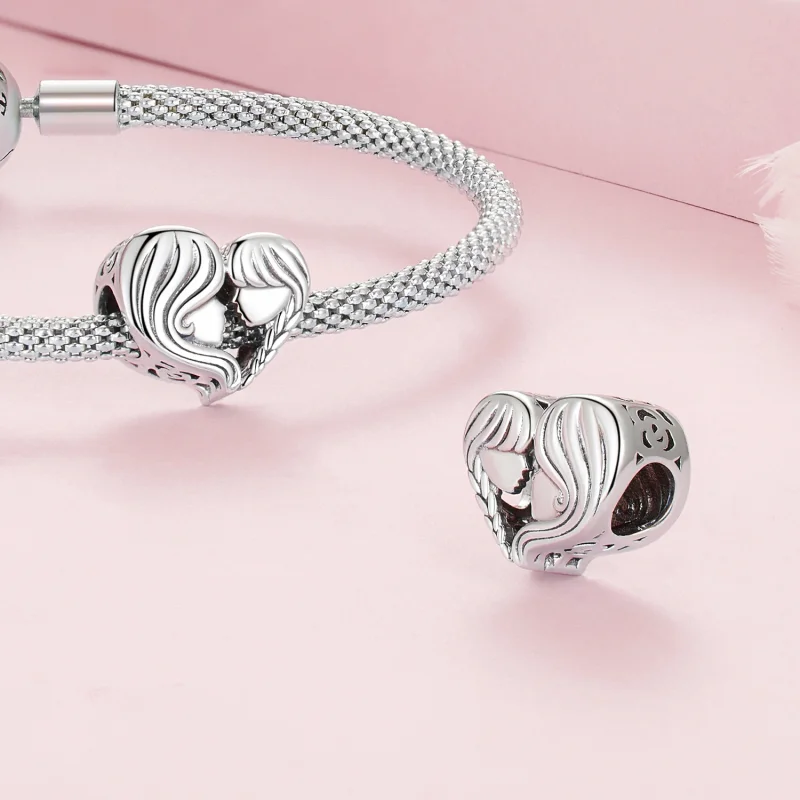 (image for) Pandora Style Mother and Daughter Charm - BSC687 - View 4