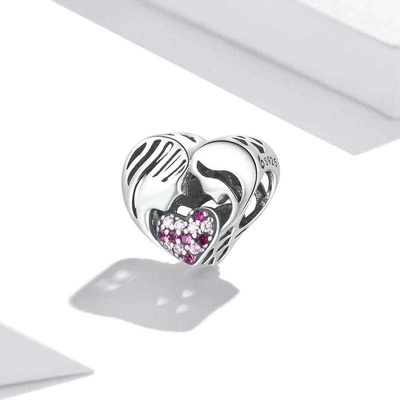 (image for) Pandora Style Mother and Daughter Love Silhouette Charm - BSC575 - View 2