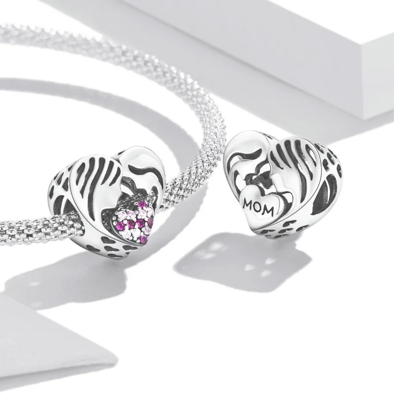 (image for) Pandora Style Mother and Daughter Love Silhouette Charm - BSC575 - View 4