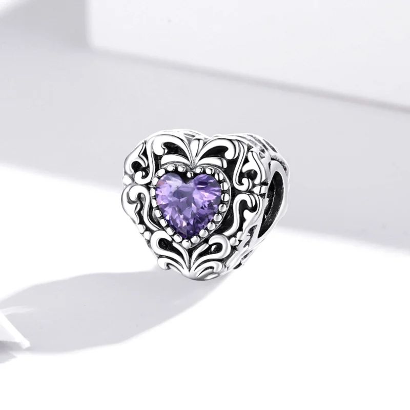 (image for) Pandora Style Mysterious Heart Charm - SCC1929 - View 2