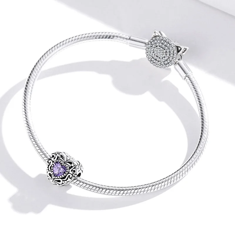 (image for) Pandora Style Mysterious Heart Charm - SCC1929 - View 3