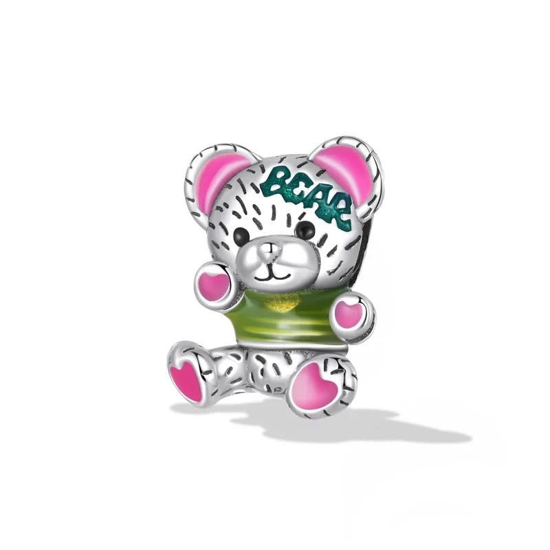 (image for) Pandora Style Neon Bear Doll Charm - SCC2231 - View 2