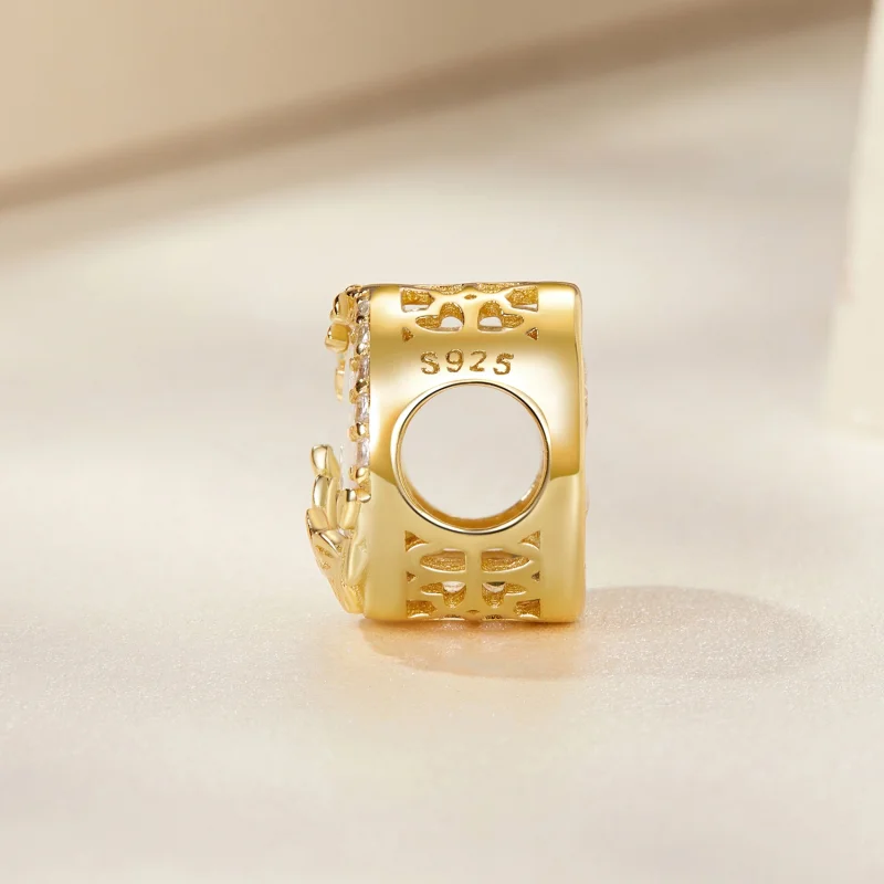 (image for) Pandora Style Opal Leaf Charm - BSC671 - View 3