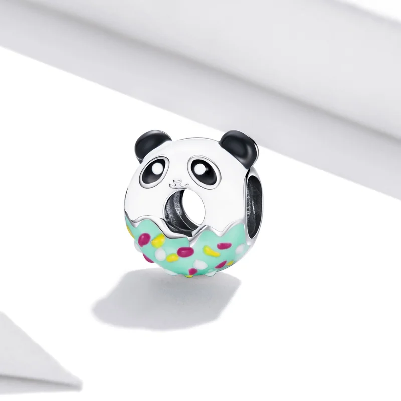 (image for) Pandora Style Panda Donuts Charm - SCC1875 - View 2
