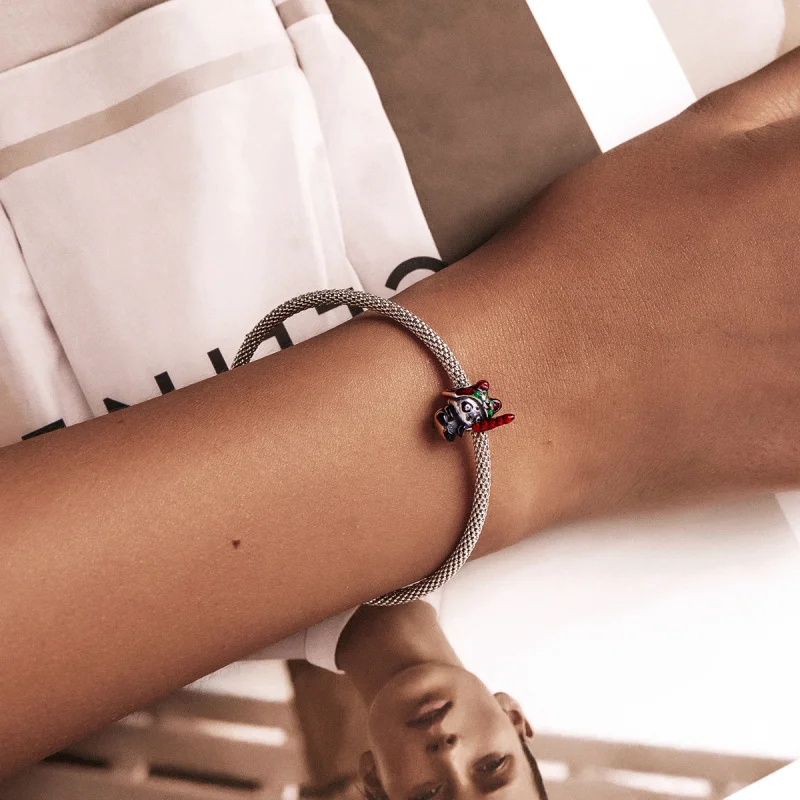 (image for) Pandora Style Panda with Tiger Hat Charm - SCC2105 - View 5