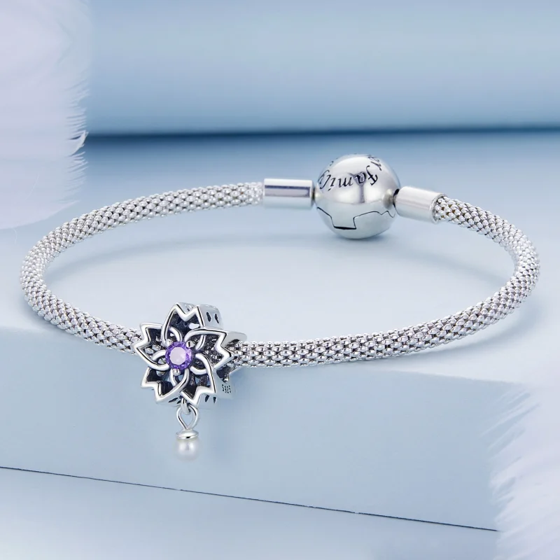 (image for) Pandora Style Pearl Streamer Charm - BSC637 - View 3