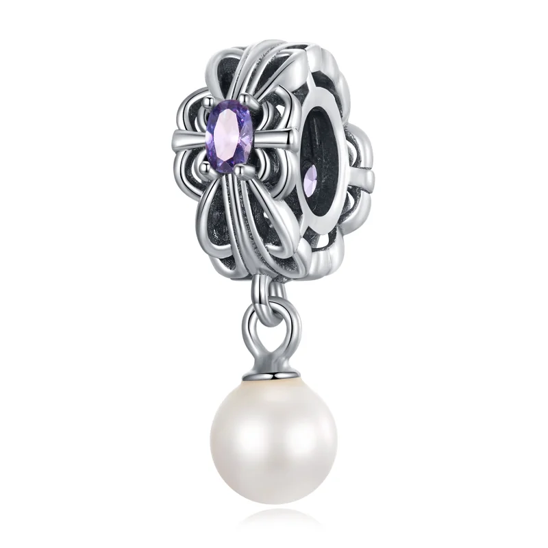 (image for) Pandora Style Pearl Streamer Charm - BSC638 - Product Image