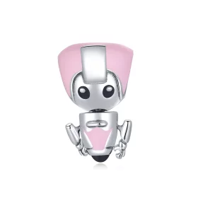Pandora Style Pink Baby Robot Charm - SCC1774 Pandora Style Pink Baby Robot Charm - SCC1774