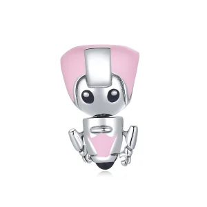 (image for) Pandora Style Pink Baby Robot Charm - SCC1774