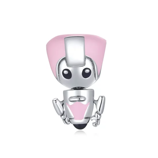 Pandora Style Pink Baby Robot Charm - SCC1774