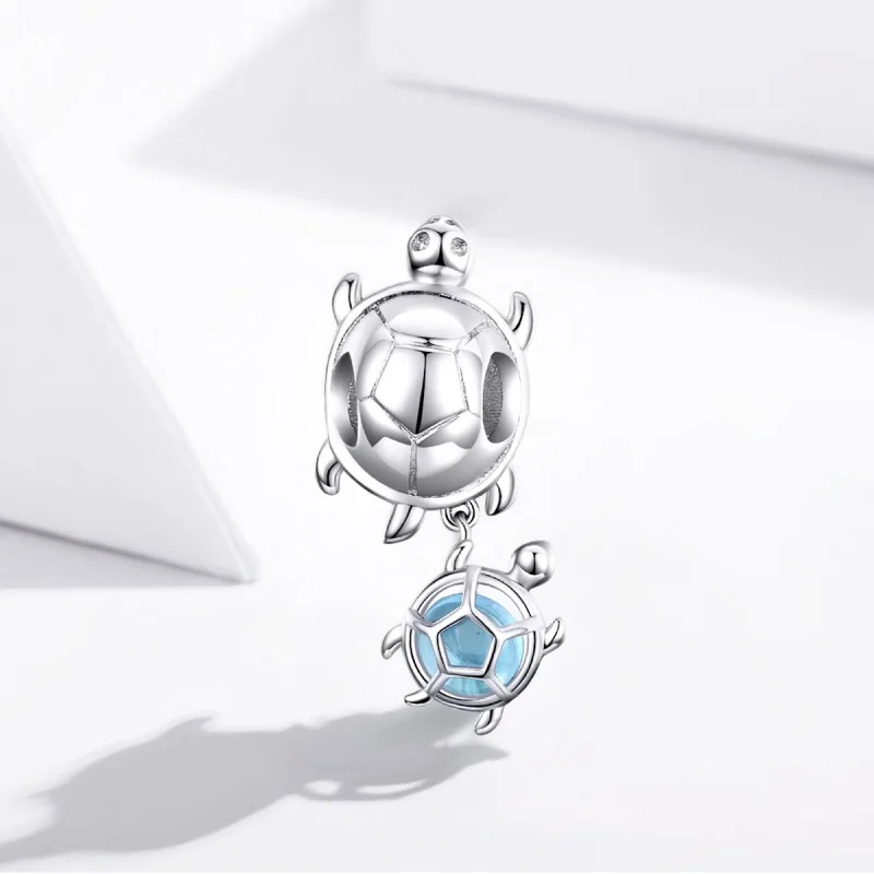 (image for) Pandora Style Playful Turtle Charm - BSC332 - View 2