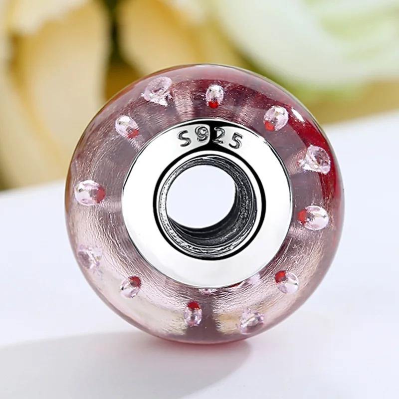 (image for) Pandora Style Red Murano Glass Charm - SCZ027 - View 3