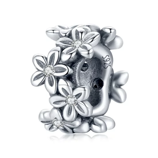 Pandora Style Retro Flowers Charm - SCC1938