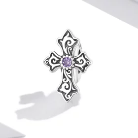 Pandora Style Retro Pattern Cross Charm - BSC583 Pandora Style Retro Pattern Cross Charm - BSC583