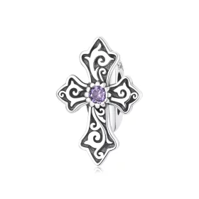 Pandora Style Retro Pattern Cross Charm - BSC583 Pandora Style Retro Pattern Cross Charm - BSC583