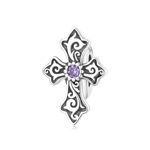 (image for) Pandora Style Retro Pattern Cross Charm - BSC583
