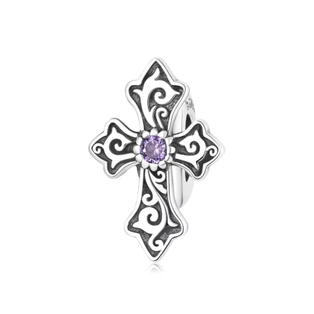 Pandora Style Retro Pattern Cross Charm - BSC583