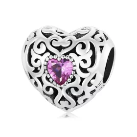 Pandora Style Retro Pattern Love Charm - SCC2136