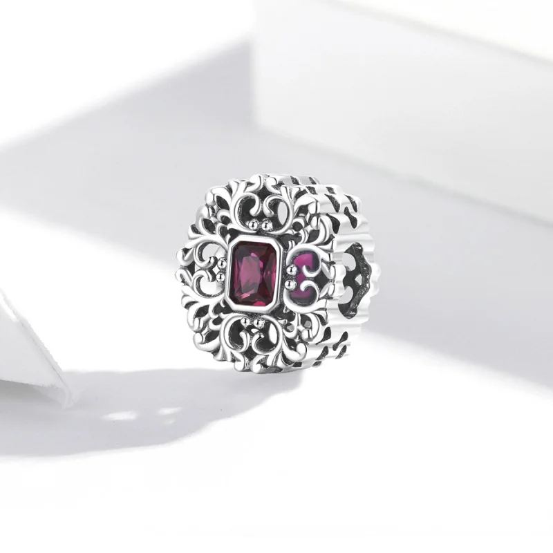 (image for) Pandora Style Retro Pattern - Zirconium Charm - SCC2152 - View 2