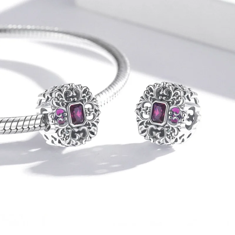 (image for) Pandora Style Retro Pattern - Zirconium Charm - SCC2152 - View 4