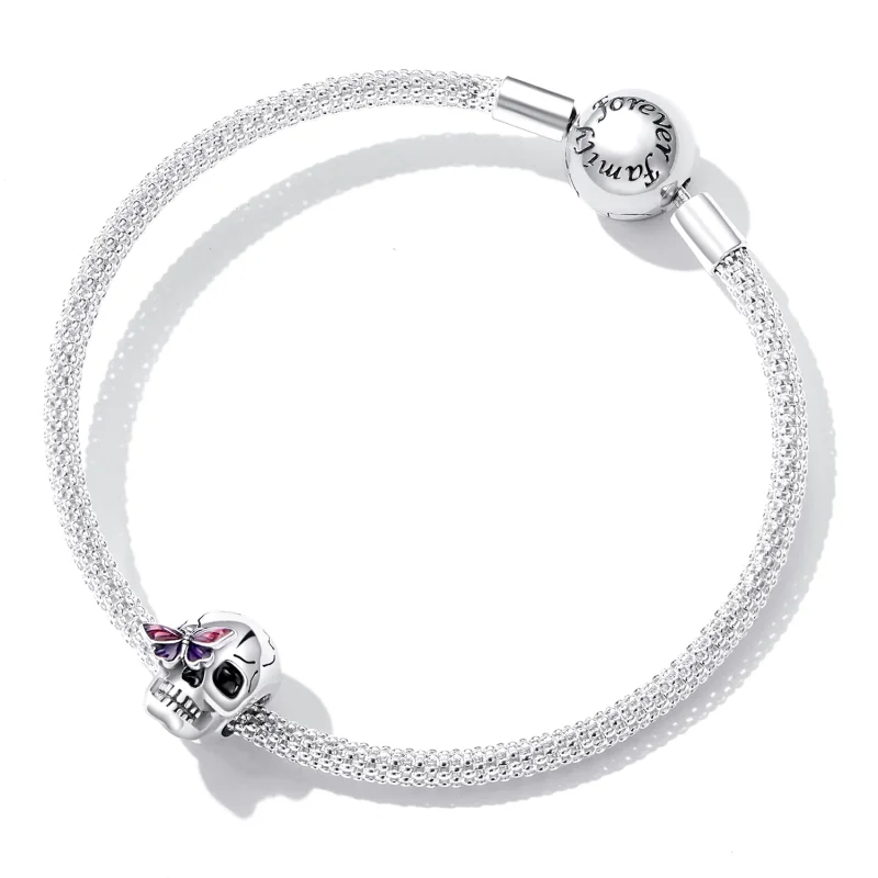 (image for) Pandora Style Retro Skull Charm - SCC2232 - View 5