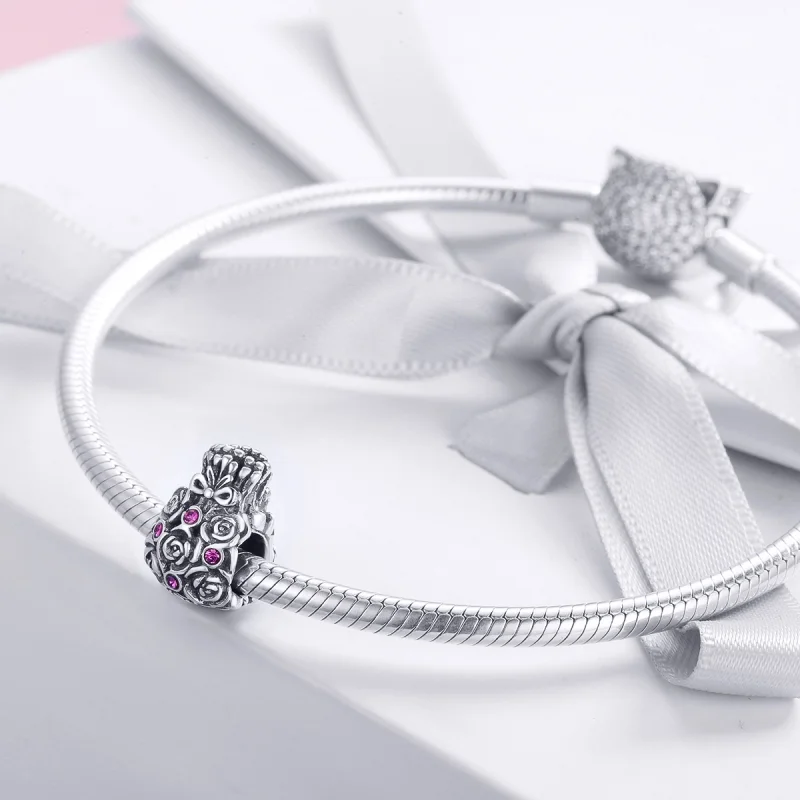 (image for) Pandora Style Rose Bag Charm - SCC962 - View 3