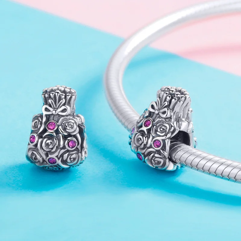 (image for) Pandora Style Rose Bag Charm - SCC962 - View 4