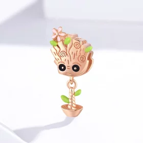 Pandora Style Rose Gold Baby Groot Charm - BSC130 Pandora Style Rose Gold Baby Groot Charm - BSC130