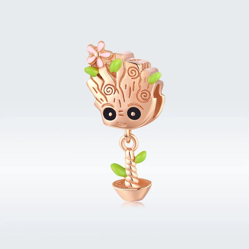 (image for) Pandora Style Rose Gold Baby Groot Charm - BSC130 - Product Image