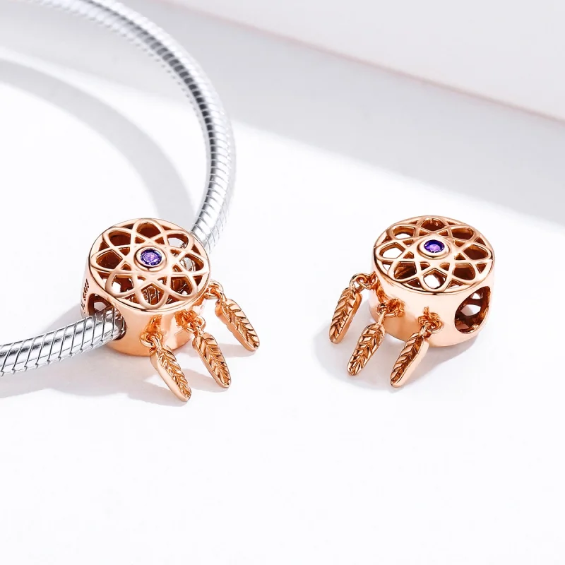 (image for) Pandora Style Rose Gold Dream Catcher Rose Gold Charm - SCC330-C - View 2