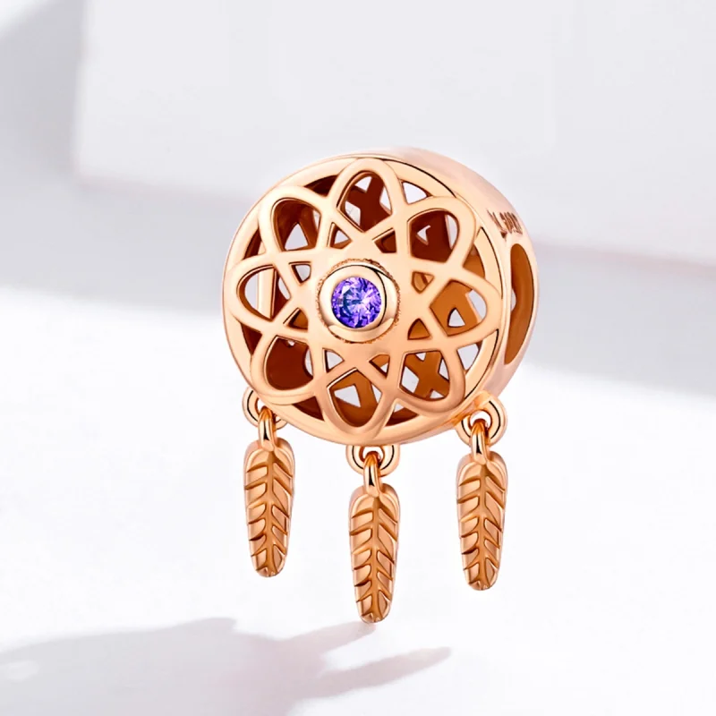 (image for) Pandora Style Rose Gold Dream Catcher Rose Gold Charm - SCC330-C - View 3